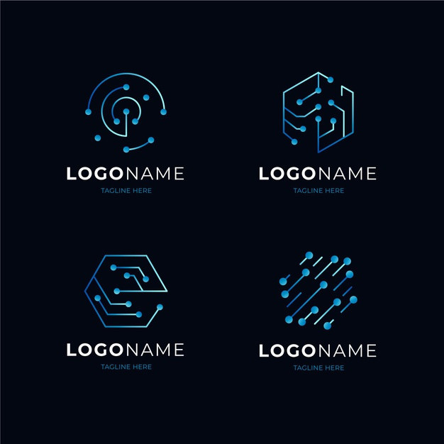 电路电子科技logo标志矢量图素材